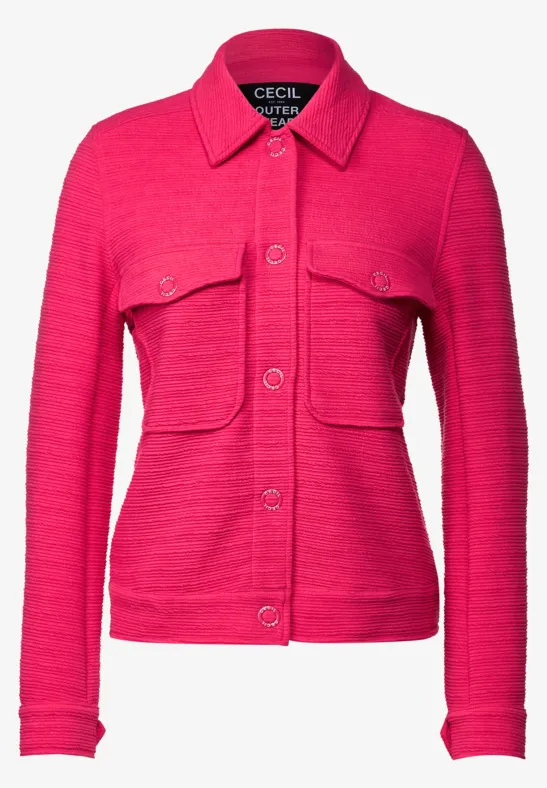 Shirtjas met structuur fresh pink