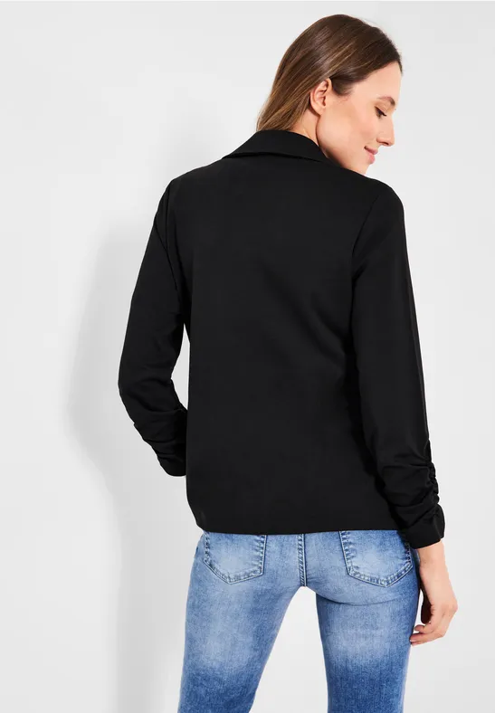 Sweatblazer mit Raffung Black
