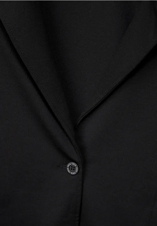 Sweatblazer mit Raffung Black