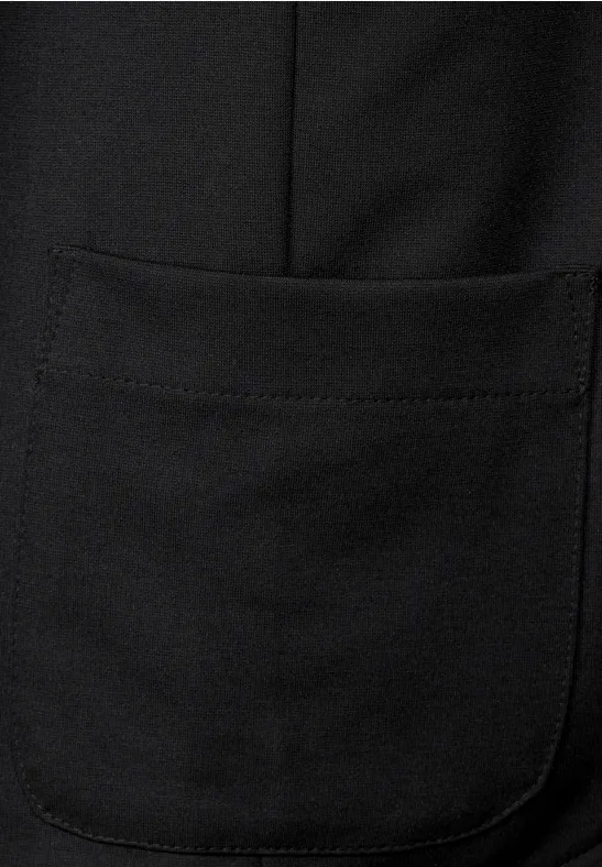 Sweatblazer mit Raffung Black