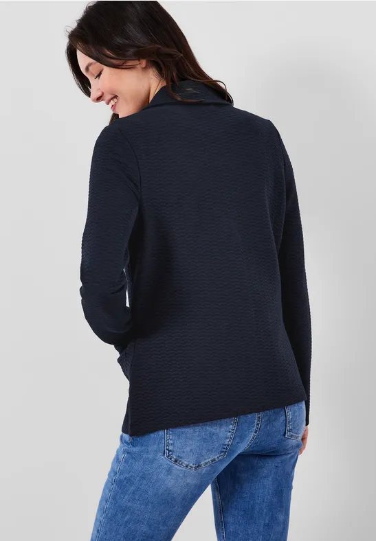 Blazer met structuur deep blue