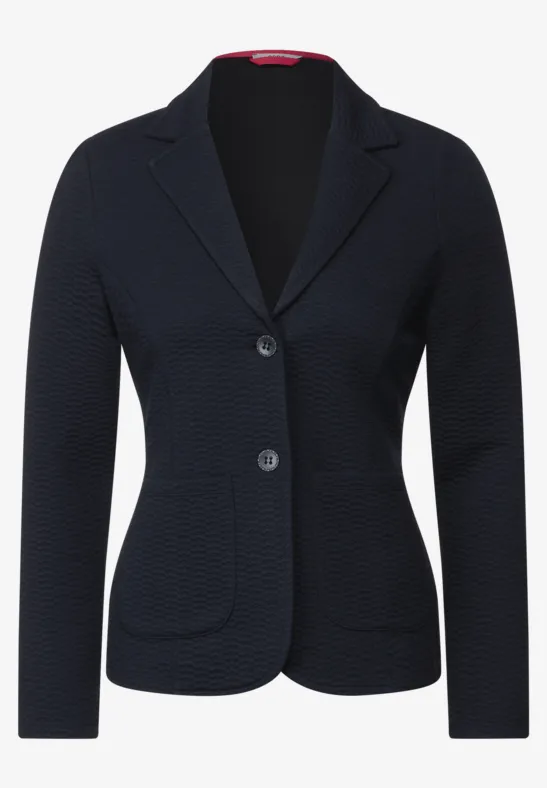 Blazer met structuur deep blue