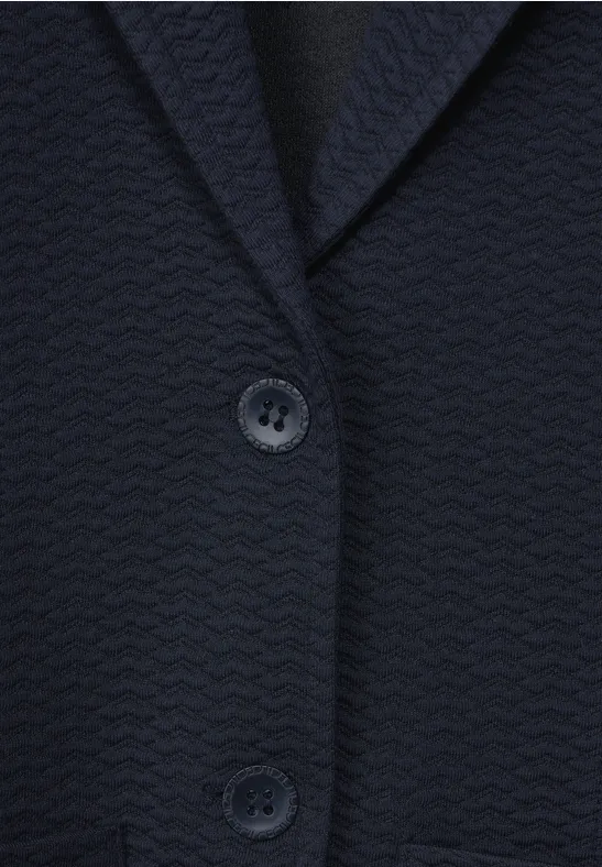 Blazer met structuur deep blue