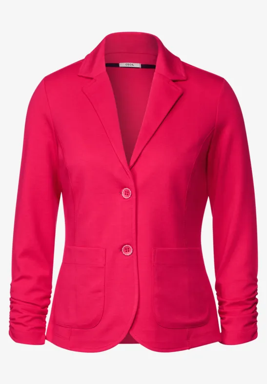 Marynarka dresowa z marszczonymi detalami strawberry red