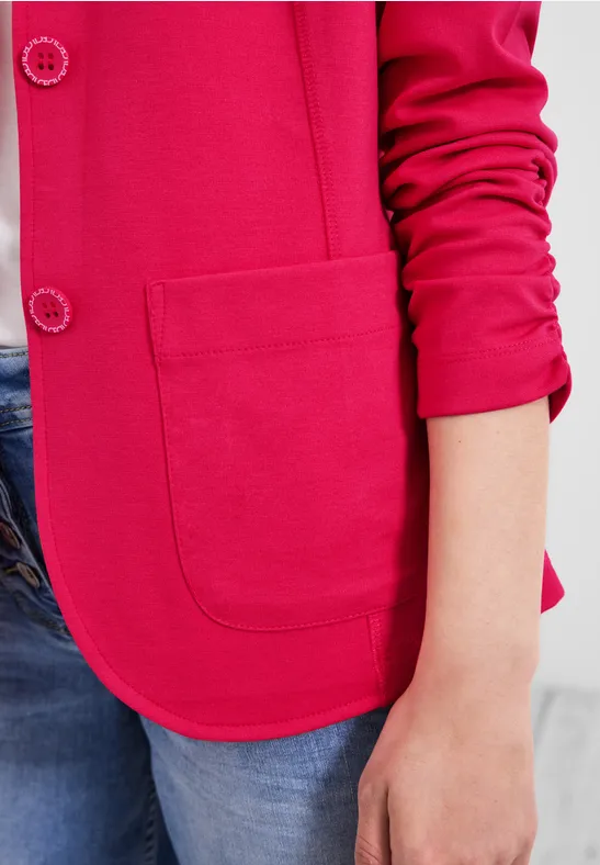 Marynarka dresowa z marszczonymi detalami strawberry red