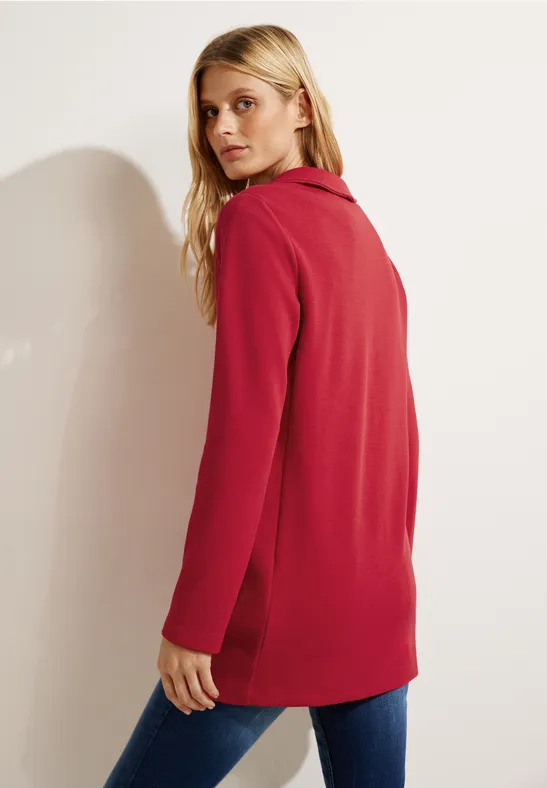 Doubleface Blazer mit Kapuze casual red