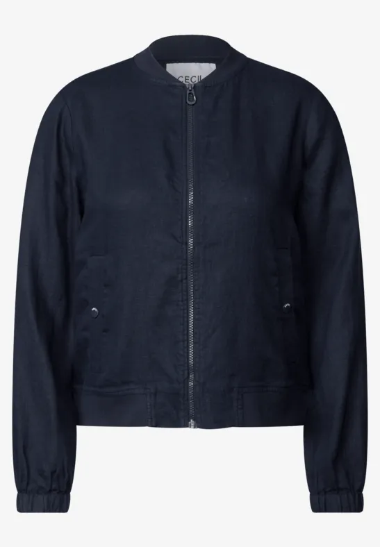 Leichter Leinen-Blouson universal blue