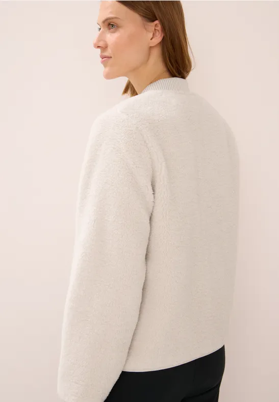 Omkeerbare blouson teddy vanilla white