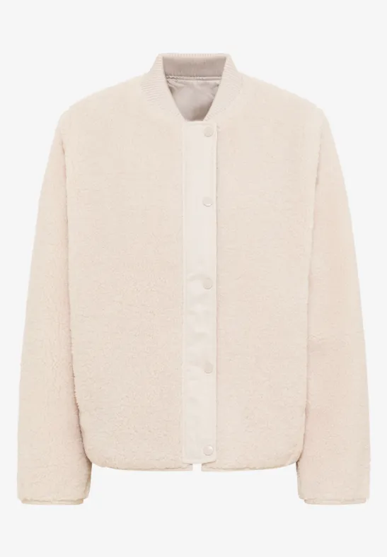 Omkeerbare blouson teddy vanilla white