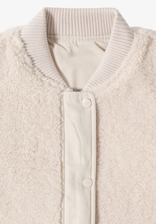 Omkeerbare blouson teddy vanilla white