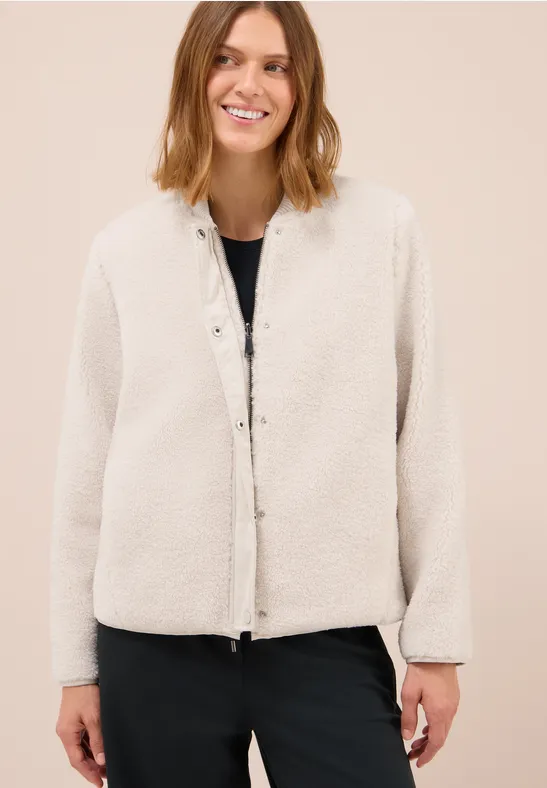 Omkeerbare blouson teddy vanilla white