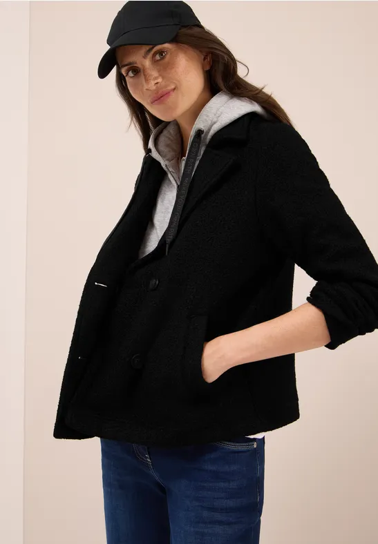 Trenchcoat mit Inlay Black