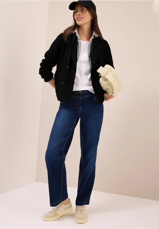 Trenchcoat mit Inlay Black