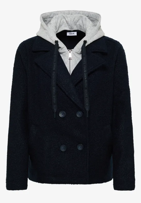 Trenchcoat mit Inlay dark navy blue