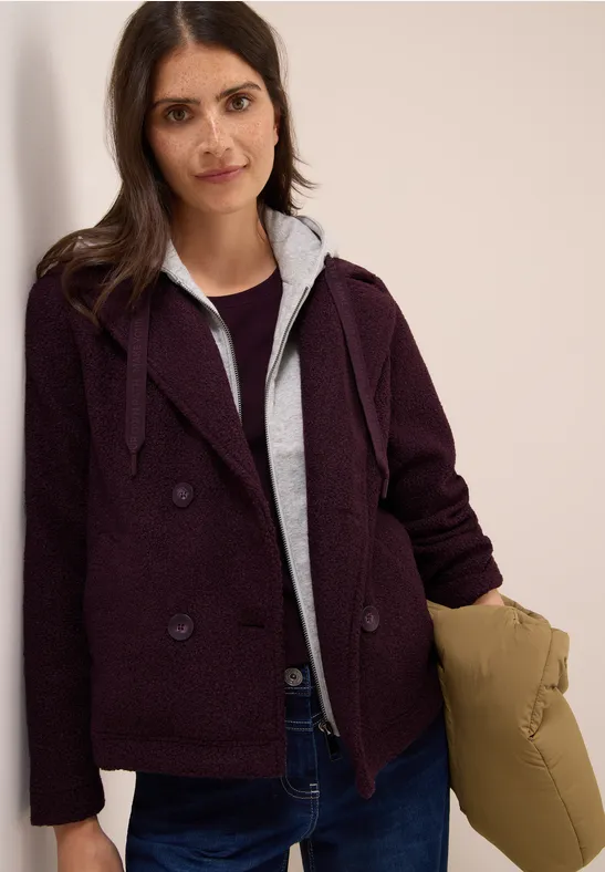 Trenchcoat met inleg dark plum
