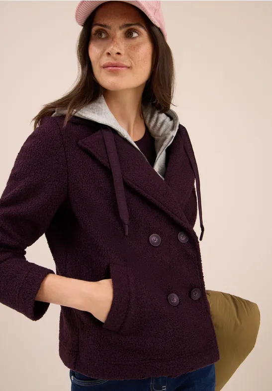 Trenchcoat met inleg dark plum