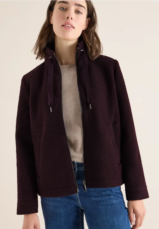 Kort teddyjack eggplant red