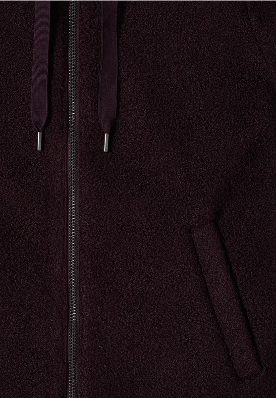Kort teddyjack eggplant red