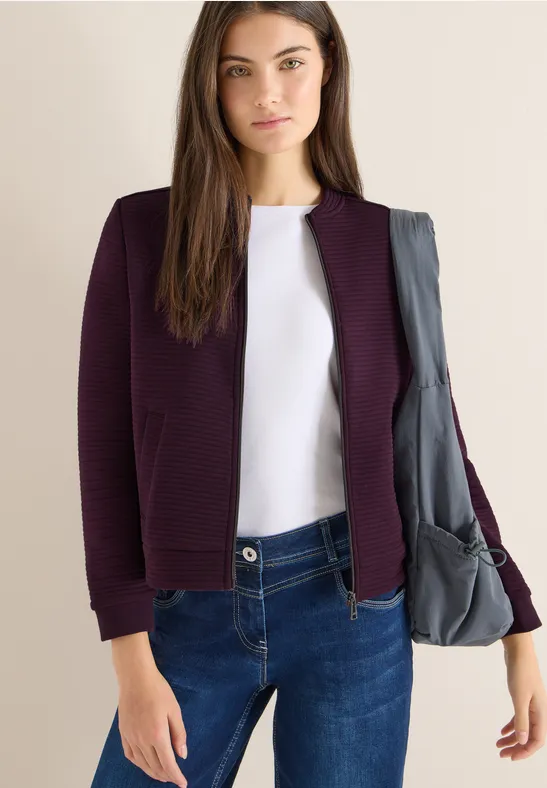 Kort gestructureerd jack eggplant red