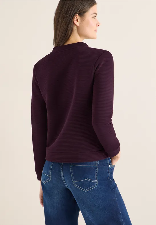 Kort gestructureerd jack eggplant red