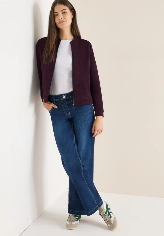 Kort gestructureerd jack eggplant red