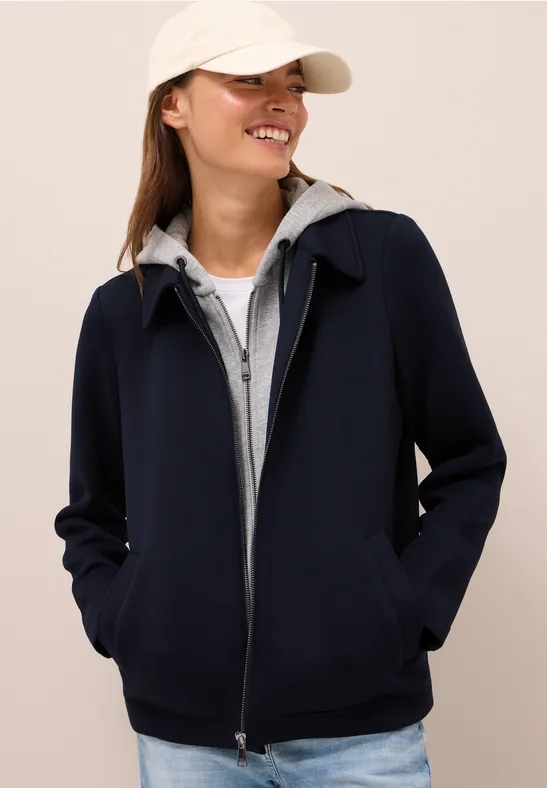 Scuba trenchcoat met inleg urban dark blue