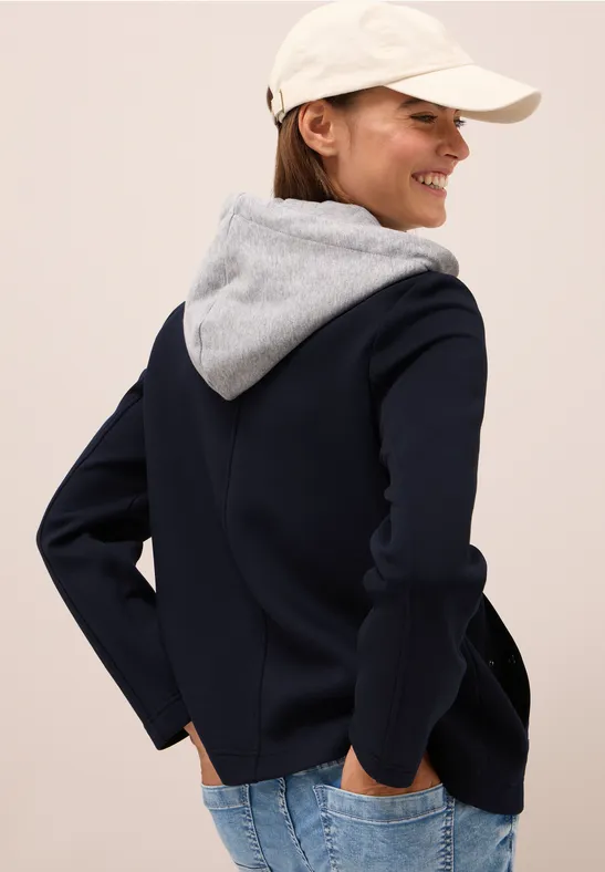 Scuba trenchcoat met inleg urban dark blue