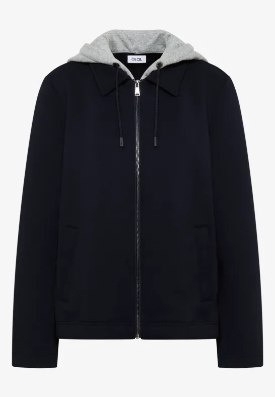 Scuba trenchcoat met inleg urban dark blue