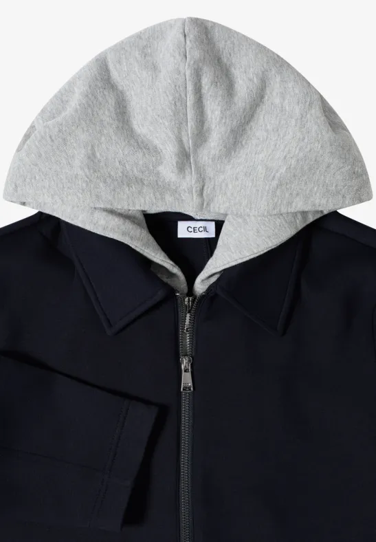 Scuba trenchcoat met inleg urban dark blue