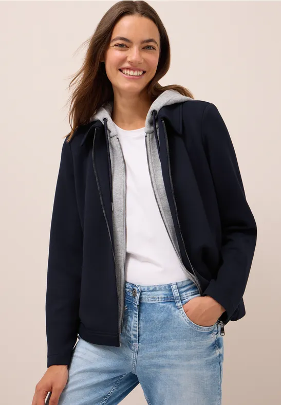 Scuba trenchcoat met inleg urban dark blue