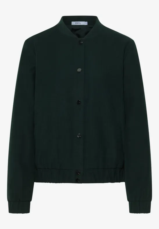 Mini ribfluwelen blouson ink green