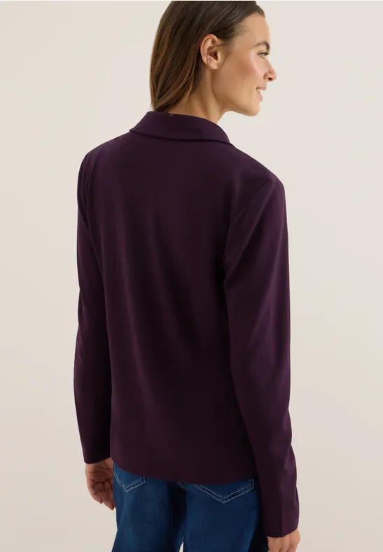 Basic Blazer eggplant red