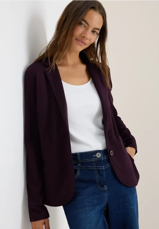 Basic Blazer eggplant red