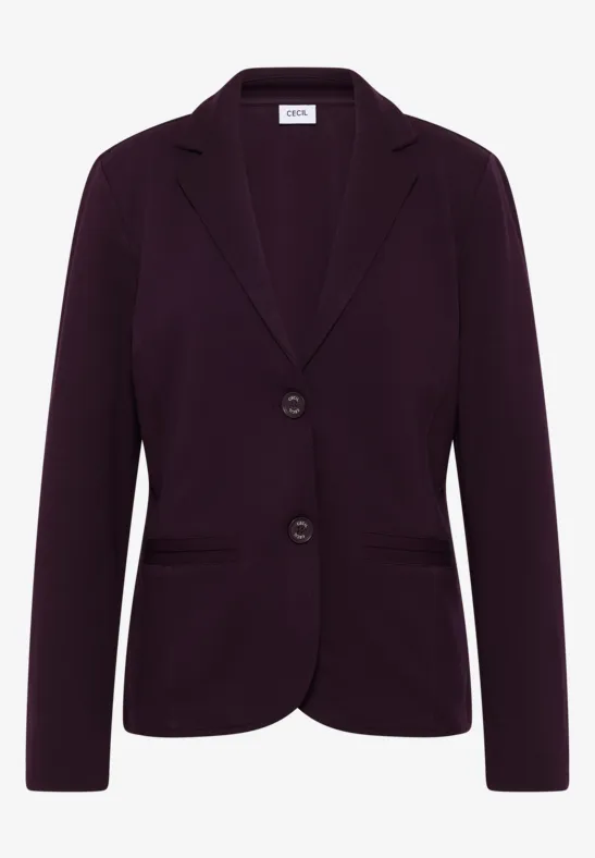Basic Blazer eggplant red