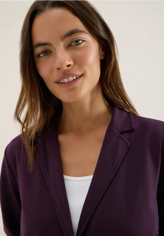 Basic Blazer eggplant red