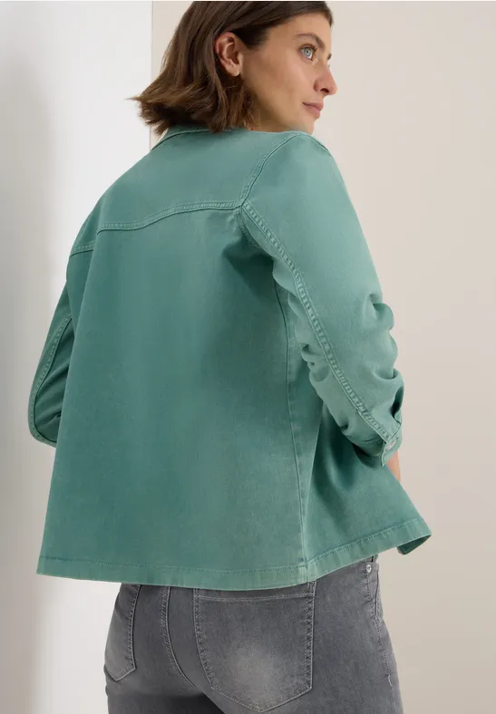 Gekleurd denim overhemd jewel green
