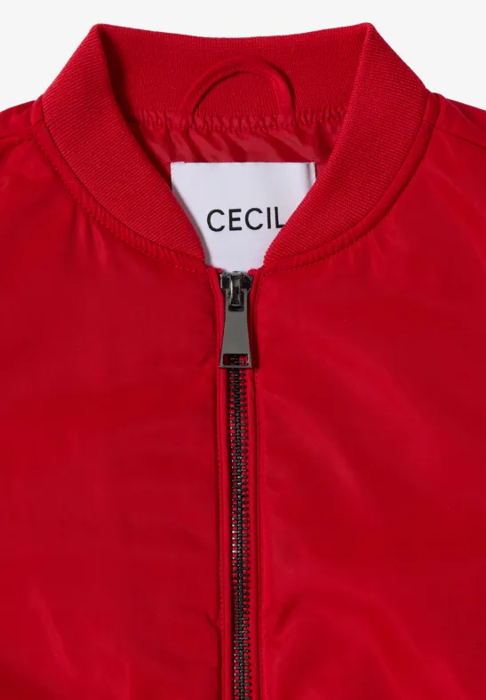 Nylon-Look Blouson fiery red
