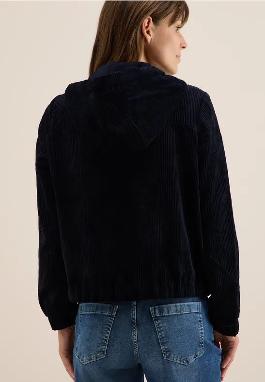 Cordjacke mit Kapuze urban dark blue