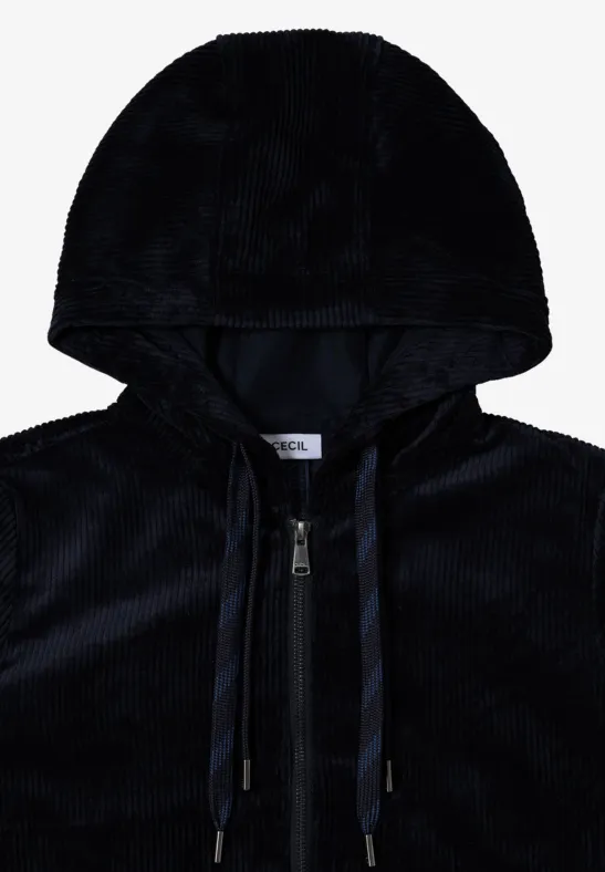 Cordjacke mit Kapuze urban dark blue
