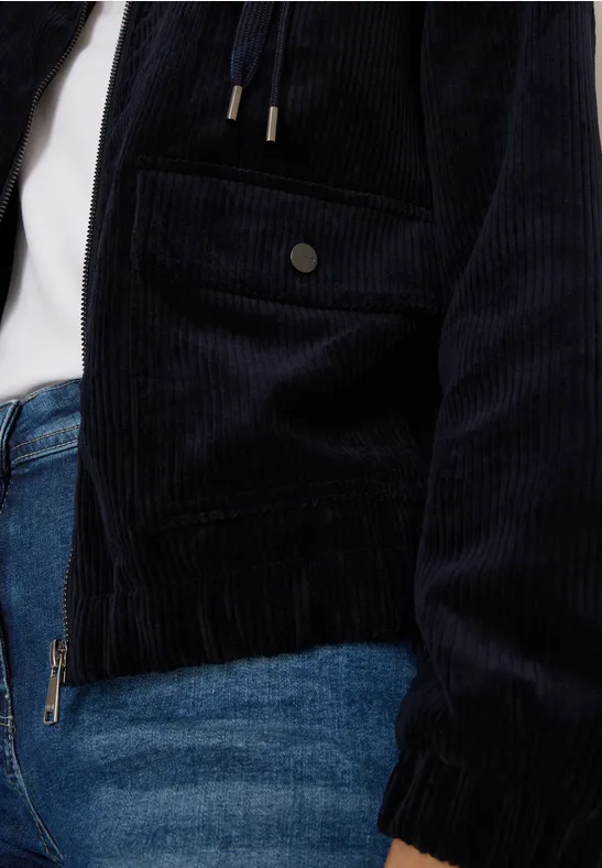 Cordjacke mit Kapuze urban dark blue