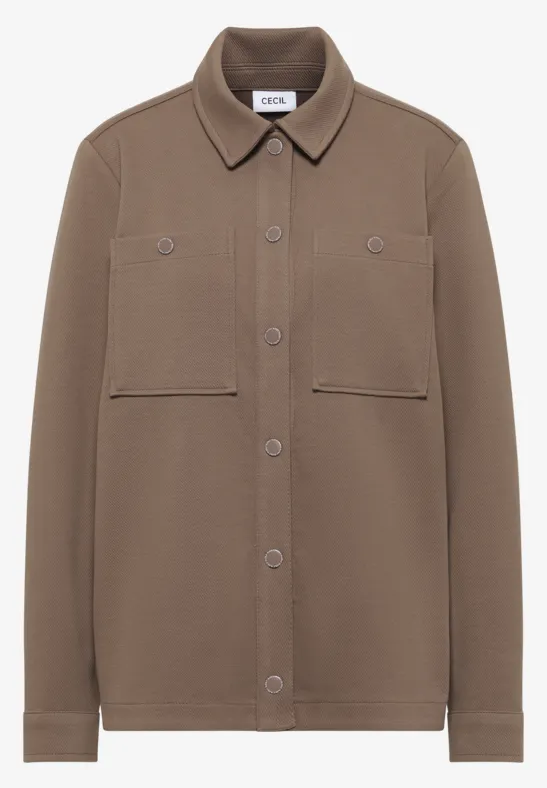 Overshirt mit Struktur cocoa taupe