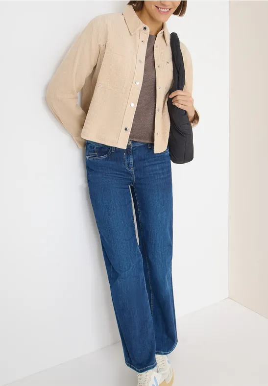 Veste sportive en velours côtelé oat milk beige