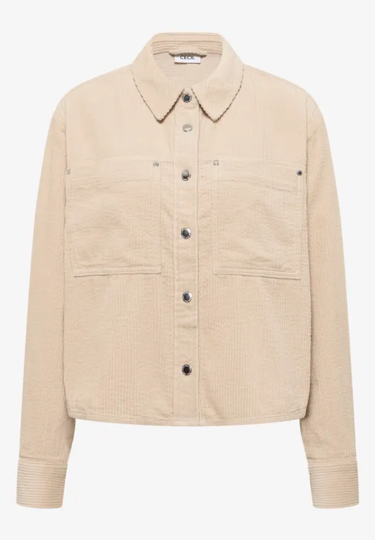 Veste sportive en velours côtelé oat milk beige