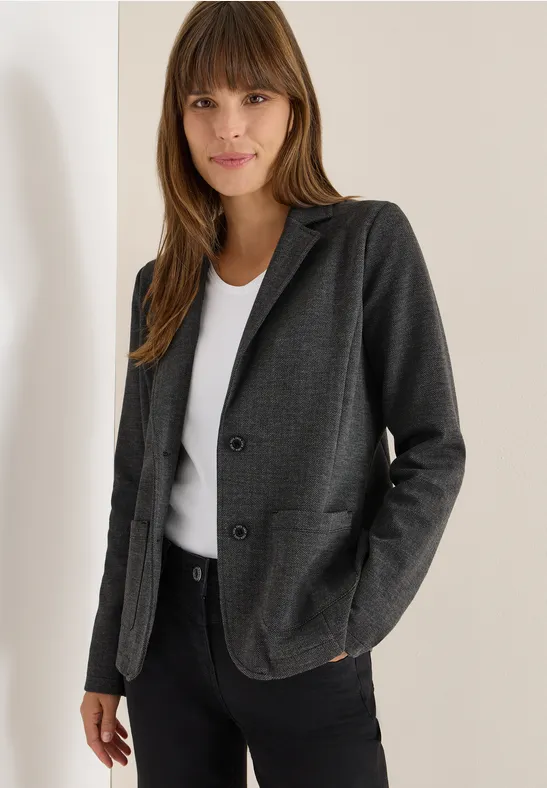 Blazer visgraat Black