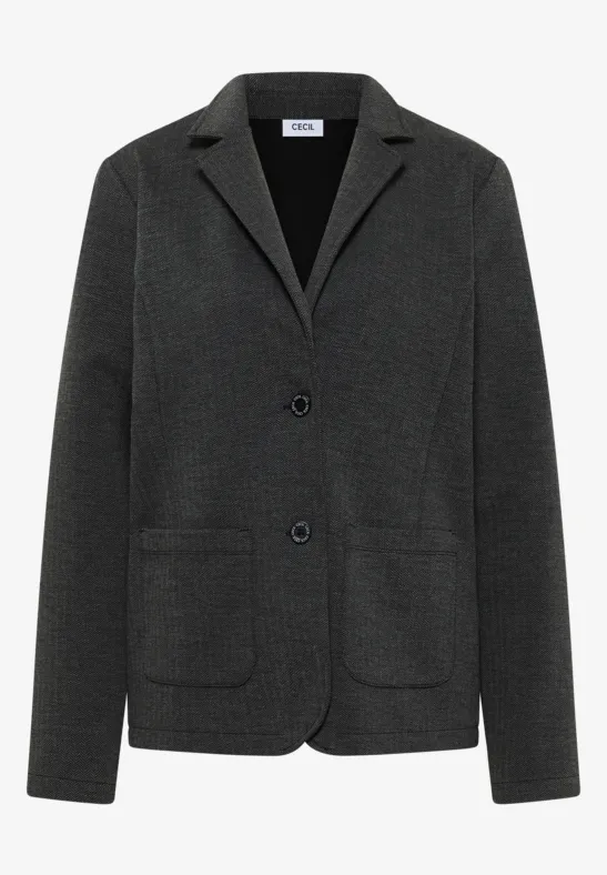 Blazer visgraat Black
