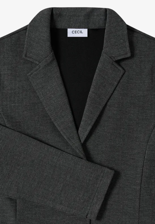 Blazer visgraat Black