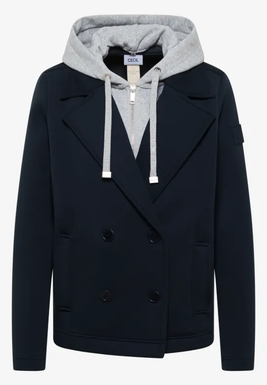 Trench-coat court blue navy