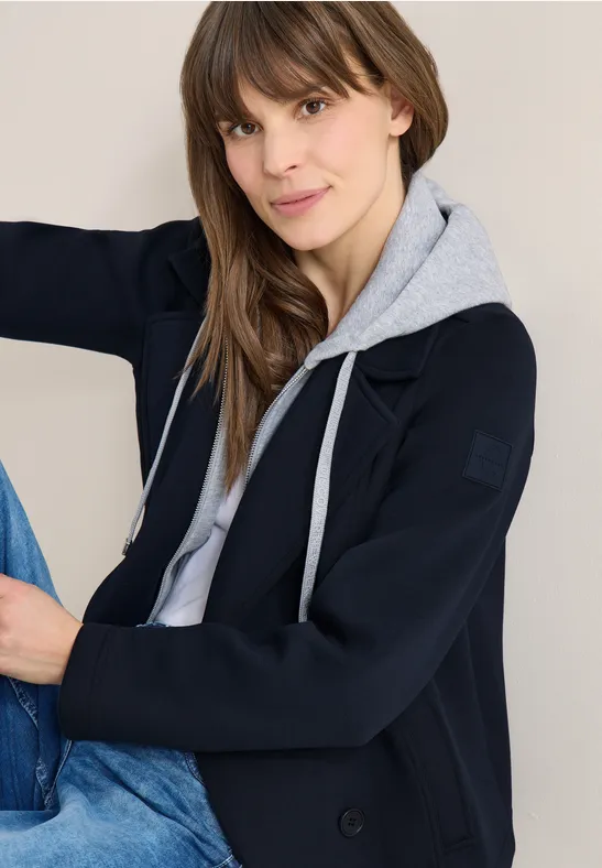 Trench-coat court blue navy