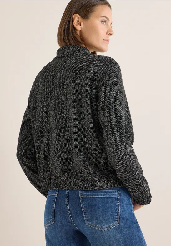 Blouson mit Elastiksaum Black