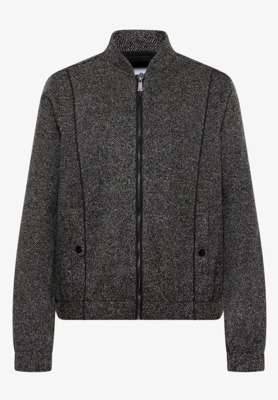 Blouson mit Elastiksaum Black